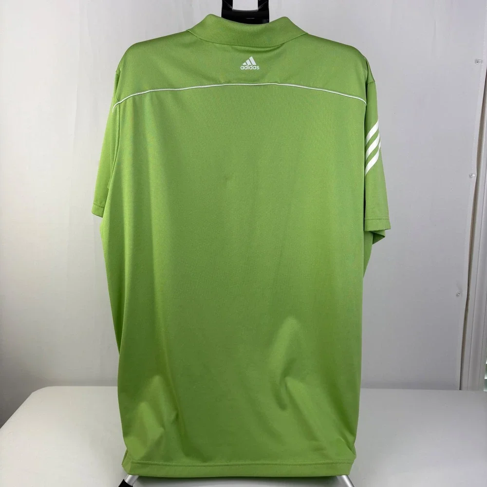Adidas ClimaCool Mens Green Gettysvue Country Club S/S Golf Polo Shirt 2XL XXL